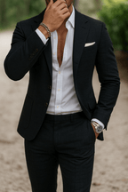 Breathable Linen Slim Fit Mens Suit For Warm Weather Office - Nalani - Fashion Clothing and Decor