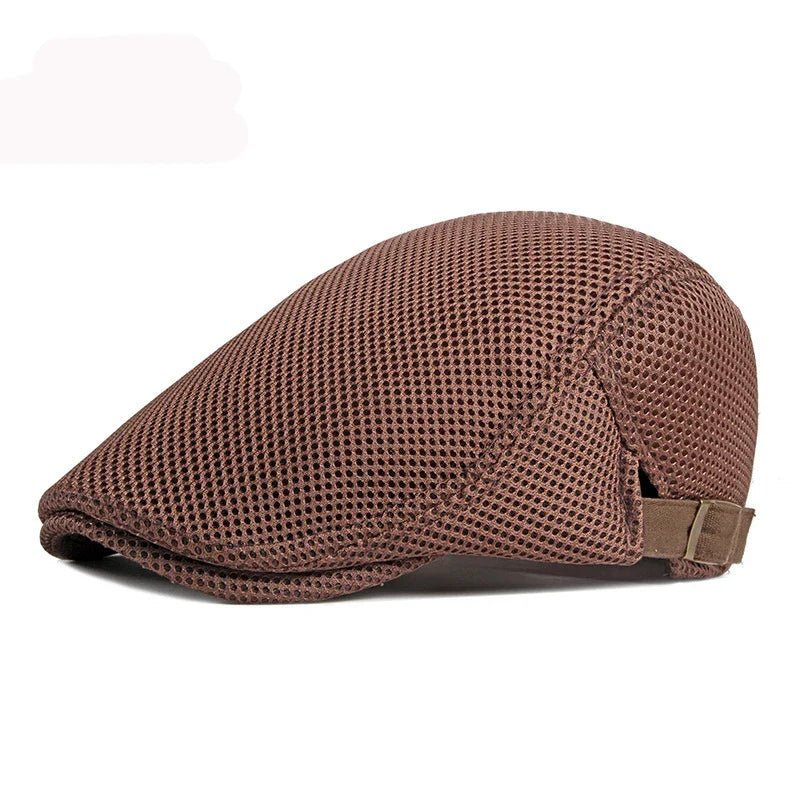 Breathable Mesh Chauffeur Beret Hat Flat Cap Lightweight - Nalani - UK Fashion Clothing and Decor