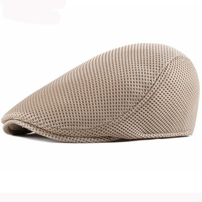 Breathable Mesh Chauffeur Beret Hat Flat Cap Lightweight - Nalani - UK Fashion Clothing and Decor