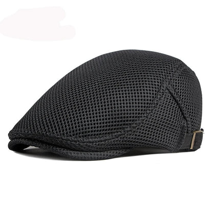 Breathable Mesh Chauffeur Beret Hat Flat Cap Lightweight - Nalani - UK Fashion Clothing and Decor