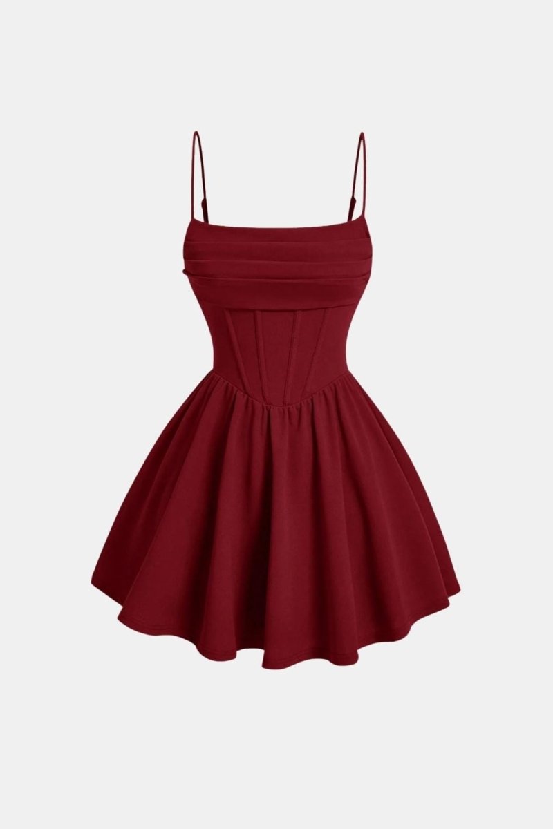 Calyra – Ruched Cami Mini Dress For Date Nights And Events - Nalani - Fashion Clothing and Decor