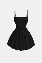 Calyra – Ruched Cami Mini Dress For Date Nights And Events - Nalani - Fashion Clothing and Decor
