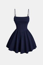 Calyra – Ruched Cami Mini Dress For Date Nights And Events - Nalani - Fashion Clothing and Decor