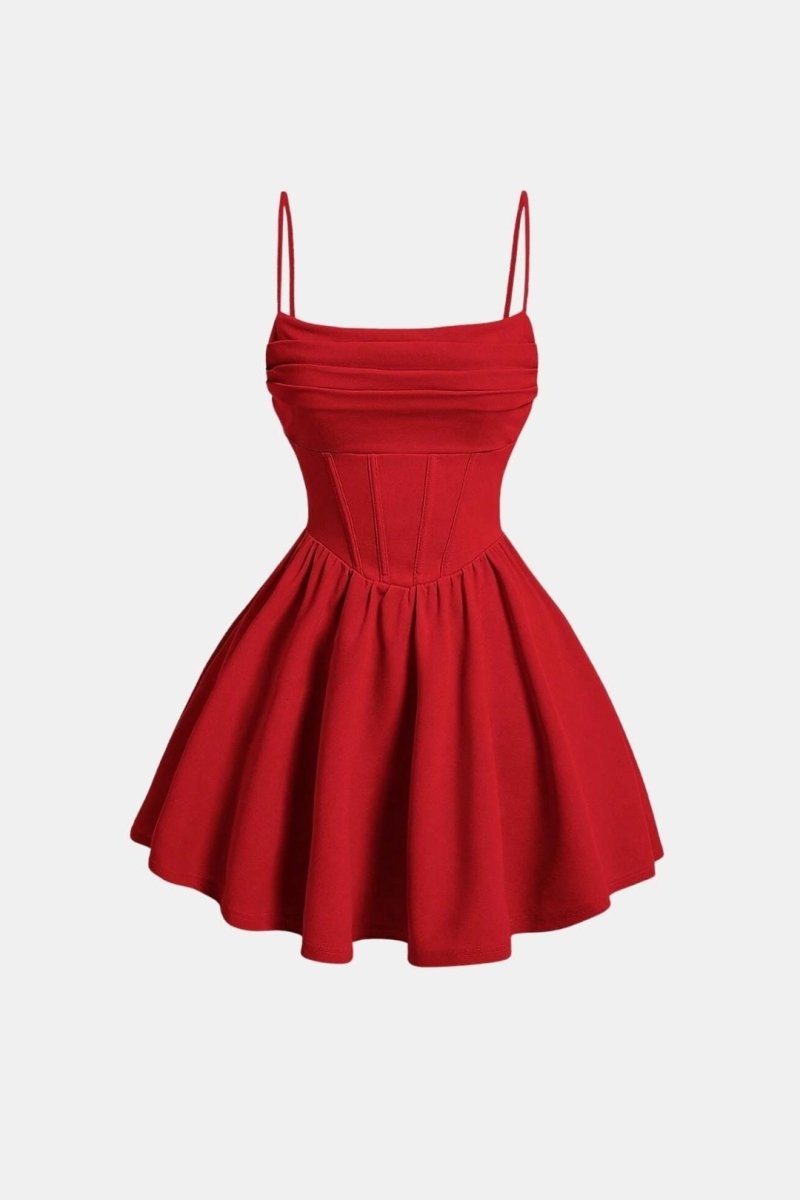 Calyra – Ruched Cami Mini Dress For Date Nights And Events - Nalani - Fashion Clothing and Decor