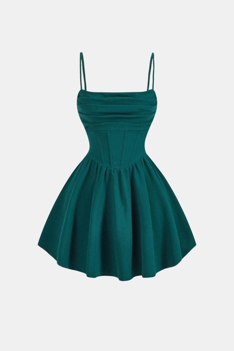 Calyra – Ruched Cami Mini Dress For Date Nights And Events - Nalani - Fashion Clothing and Decor