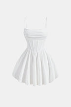 Calyra – Ruched Cami Mini Dress For Date Nights And Events - Nalani - Fashion Clothing and Decor