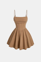 Calyra – Ruched Cami Mini Dress For Date Nights And Events - Nalani - Fashion Clothing and Decor