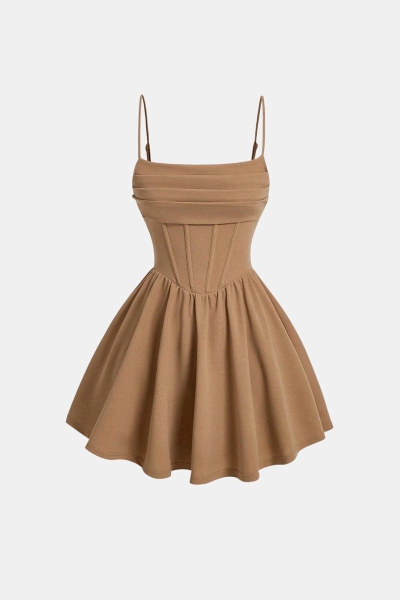 Calyra – Ruched Cami Mini Dress For Date Nights And Events - Nalani - Fashion Clothing and Decor