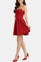 Calyra – Ruched Cami Mini Dress For Date Nights And Events - Nalani - Fashion Clothing and Decor