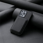 Carbon Fiber Wallet Case For Smartphone Magnetic Slim - Nalani - UK Fashion Clothing and Decor