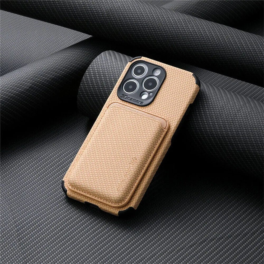 Carbon Fiber Wallet Case For Smartphone Magnetic Slim - Nalani - UK Fashion Clothing and Decor
