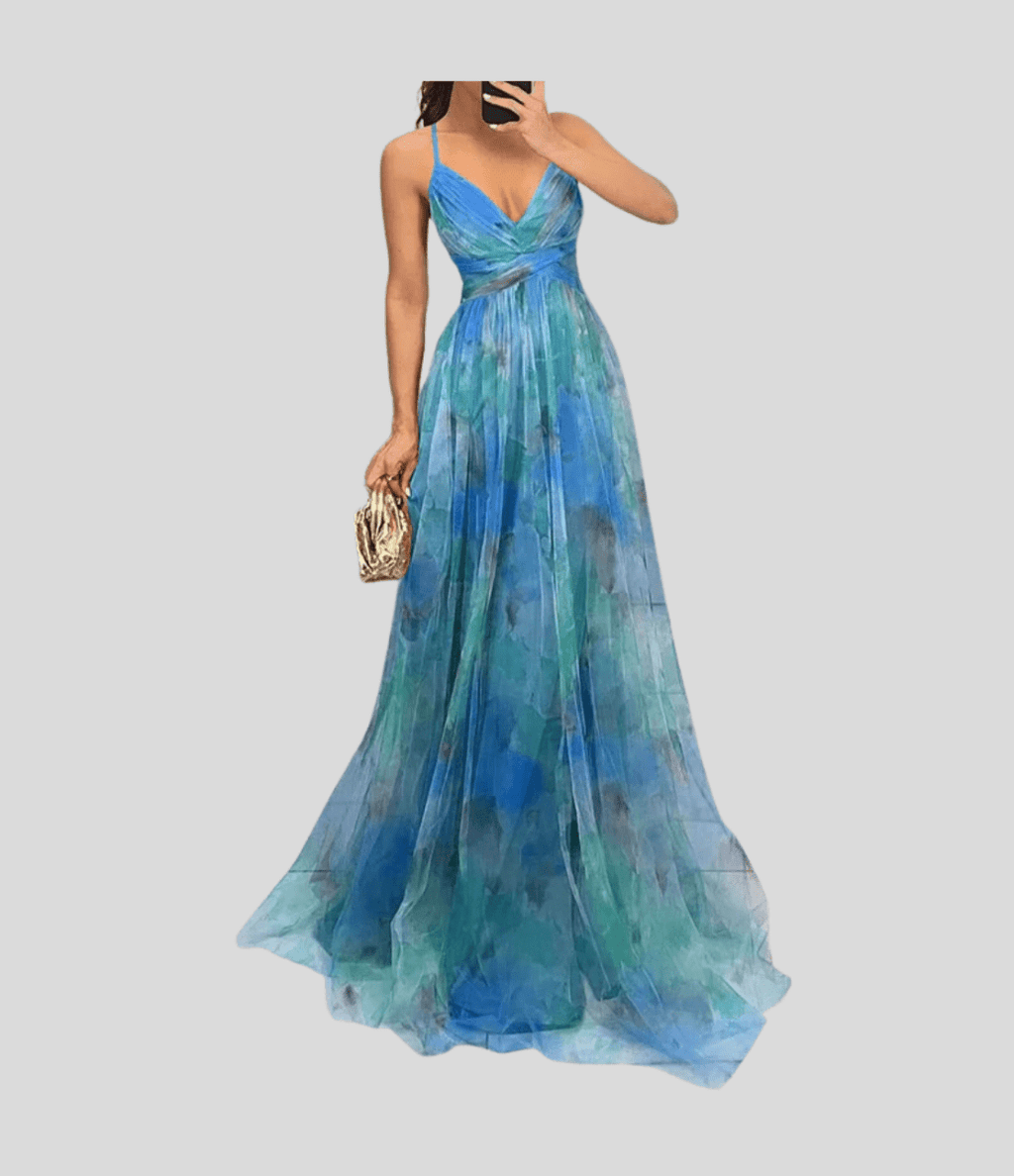 Carola - Charming Floral Maxi Dress Light Flowing Summer Style - Nalani - Fashion Clothing and Decor
