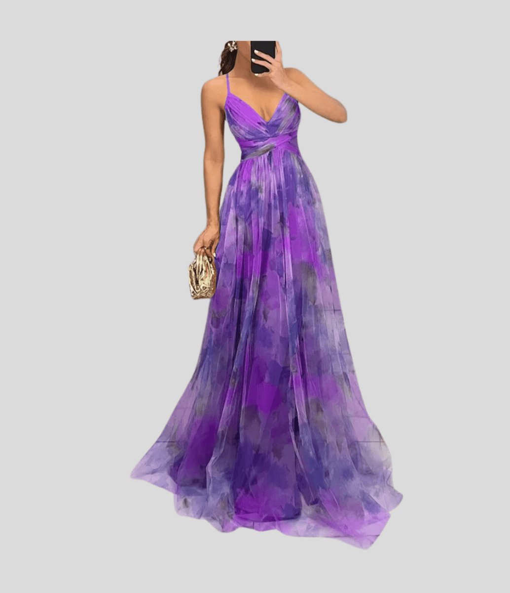 Carola - Charming Floral Maxi Dress Light Flowing Summer Style - Nalani - Fashion Clothing and Decor