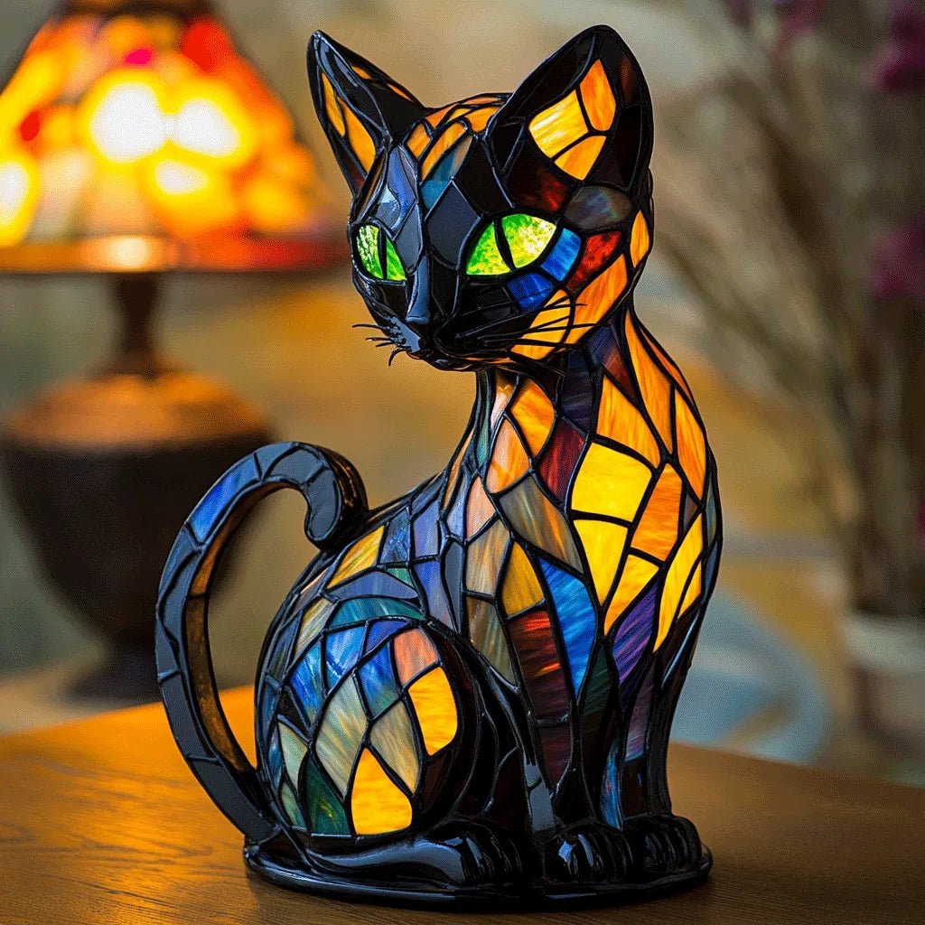 Cat Night Lamp Cute Glow Kitty Decor Desk Light Ambience - Nalani - UK Fashion Clothing and Decor