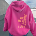 Celeni | Women Hooded Sweatshirt With Text Print Cozy Pullover - Nalani - UK Fashion Clothing and Decor