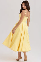 Celestina – Corset-Style Sleeveless Midi Dress With Soft Stretch - Nalani - Fashion Clothing and Decor