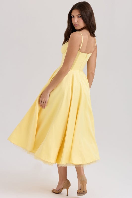 Celestina – Corset-Style Sleeveless Midi Dress With Soft Stretch - Nalani - Fashion Clothing and Decor