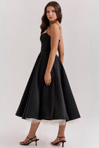 Celestina – Corset-Style Sleeveless Midi Dress With Soft Stretch - Nalani - Fashion Clothing and Decor