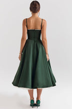Celestina – Corset-Style Sleeveless Midi Dress With Soft Stretch - Nalani - Fashion Clothing and Decor