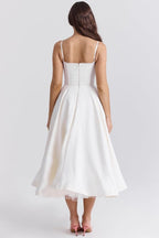 Celestina – Corset-Style Sleeveless Midi Dress With Soft Stretch - Nalani - Fashion Clothing and Decor