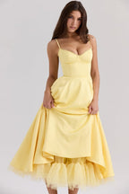 Celestina – Corset-Style Sleeveless Midi Dress With Soft Stretch - Nalani - Fashion Clothing and Decor