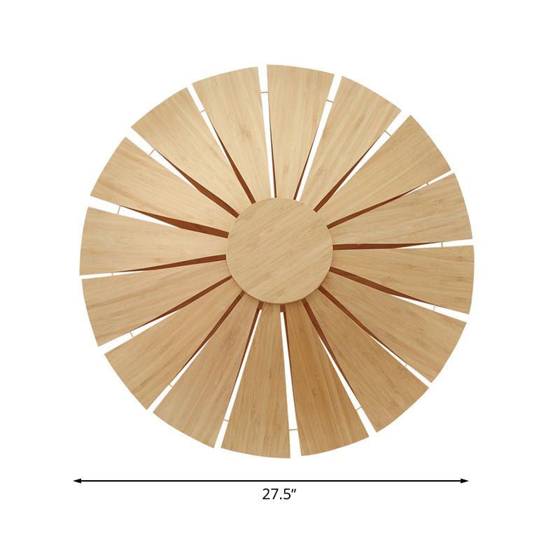 Circular Wood Veneer Wall Sconce Modern Living Room Light - Nalani - UK Fashion Clothing and Decor