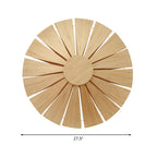 Circular Wood Veneer Wall Sconce Modern Living Room Light - Nalani - UK Fashion Clothing and Decor