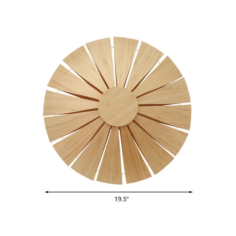 Circular Wood Veneer Wall Sconce Modern Living Room Light - Nalani - UK Fashion Clothing and Decor