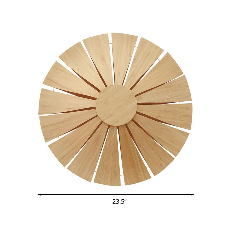 Circular Wood Veneer Wall Sconce Modern Living Room Light - Nalani - UK Fashion Clothing and Decor