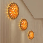 Circular Wood Veneer Wall Sconce Modern Living Room Light - Nalani - UK Fashion Clothing and Decor