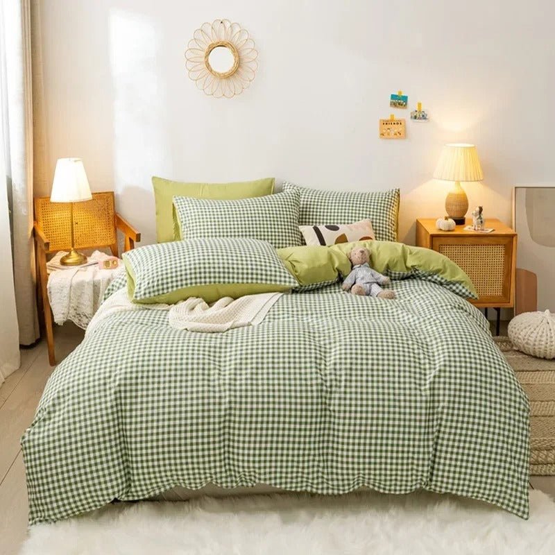 Classic Checkerboard Bedding Set for Timeless Bedroom Style - Nalani - UK Fashion Clothing and Decor