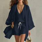 Claudia Linen 3 Piece Co-ord Set Lightweight Breathable Linen Outfit - Nalani - Fashion Clothing and Decor