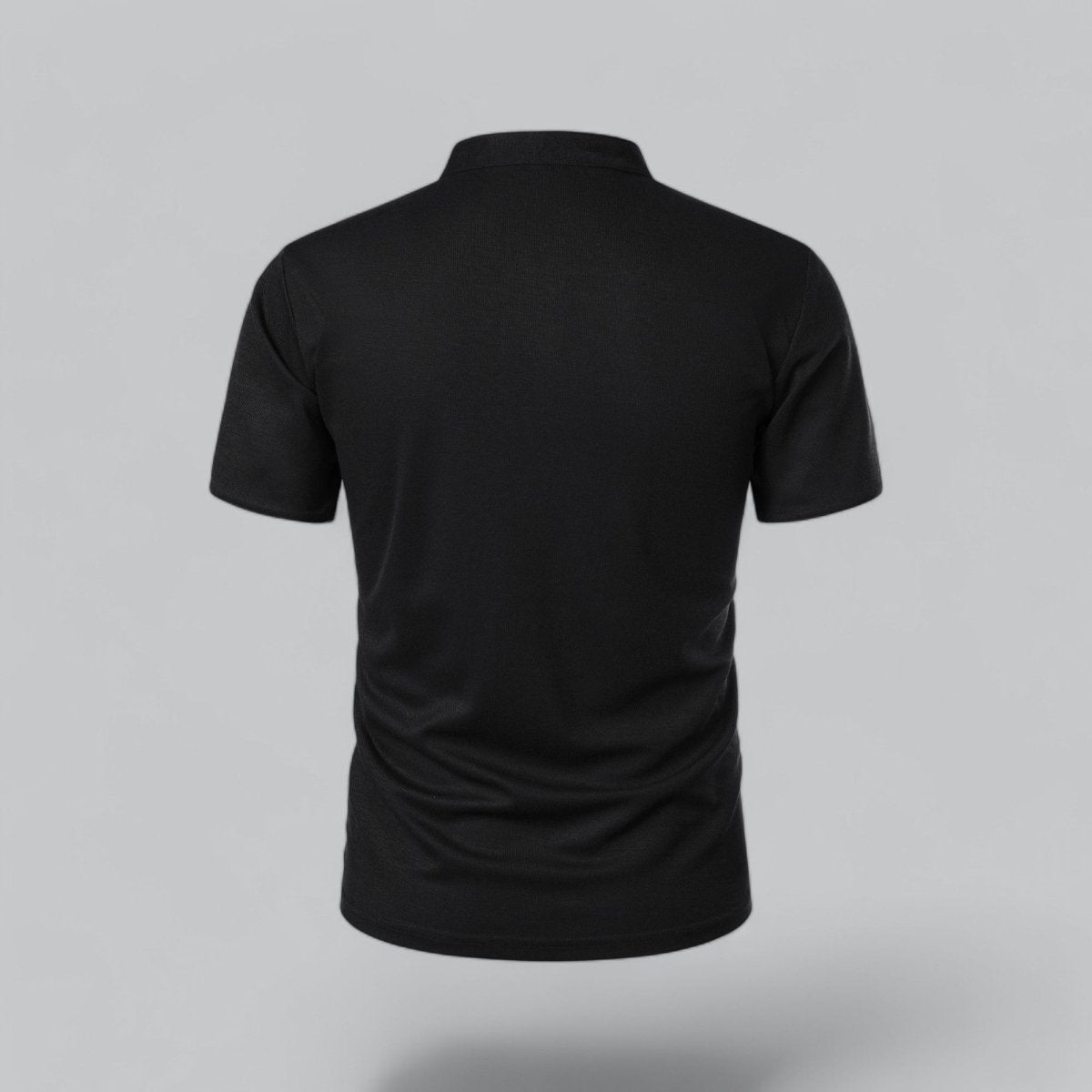 Collarless Polo Shirt Mens Timeless Old Money Style - Nalani - UK Fashion Clothing and Decor