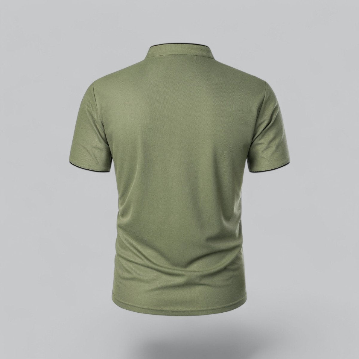 Collarless Polo Shirt Mens Timeless Old Money Style - Nalani - UK Fashion Clothing and Decor