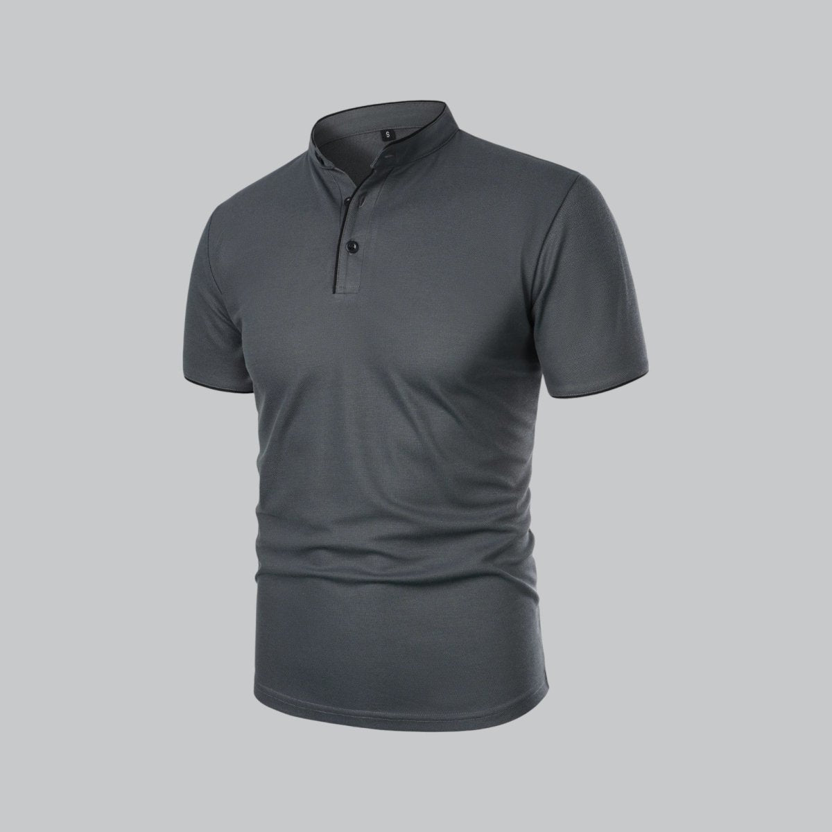 Collarless Polo Shirt Mens Timeless Old Money Style - Nalani - UK Fashion Clothing and Decor
