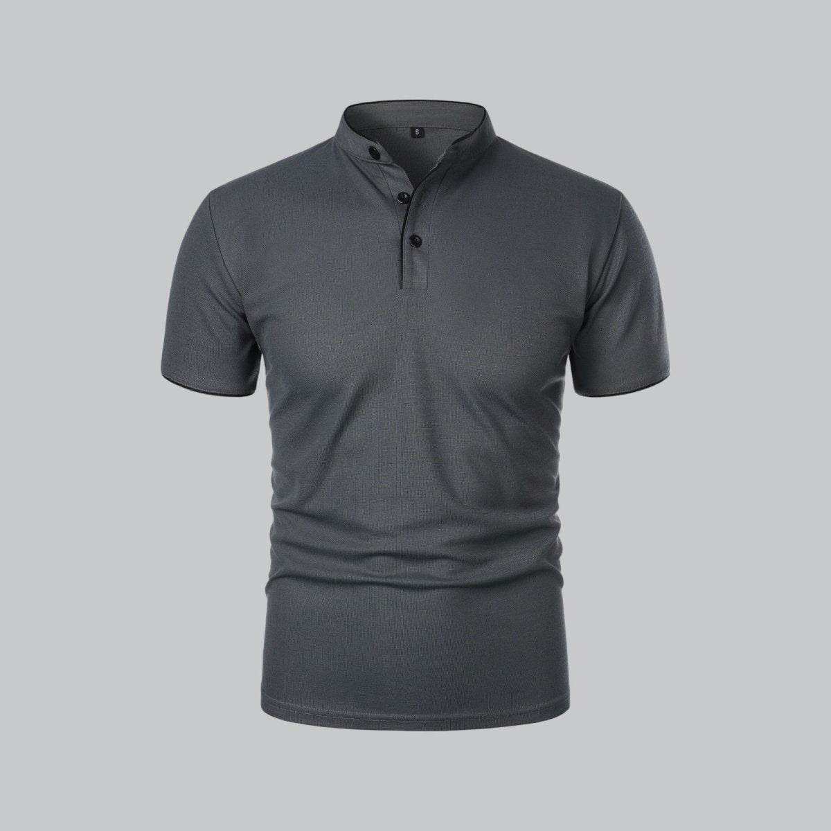 Collarless Polo Shirt Mens Timeless Old Money Style - Nalani - UK Fashion Clothing and Decor