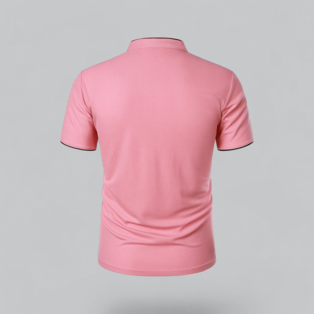 Collarless Polo Shirt Mens Timeless Old Money Style - Nalani - UK Fashion Clothing and Decor