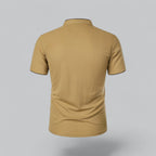 Collarless Polo Shirt Mens Timeless Old Money Style - Nalani - UK Fashion Clothing and Decor