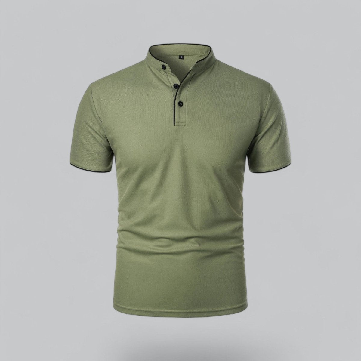 Collarless Polo Shirt Mens Timeless Old Money Style - Nalani - UK Fashion Clothing and Decor