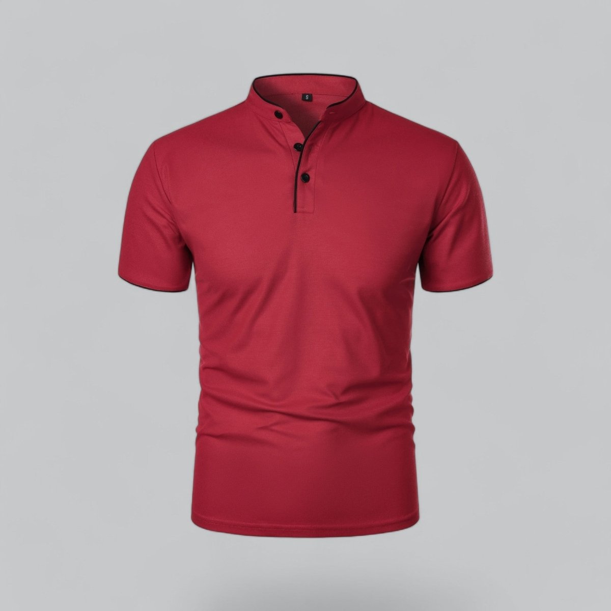 Collarless Polo Shirt Mens Timeless Old Money Style - Nalani - UK Fashion Clothing and Decor