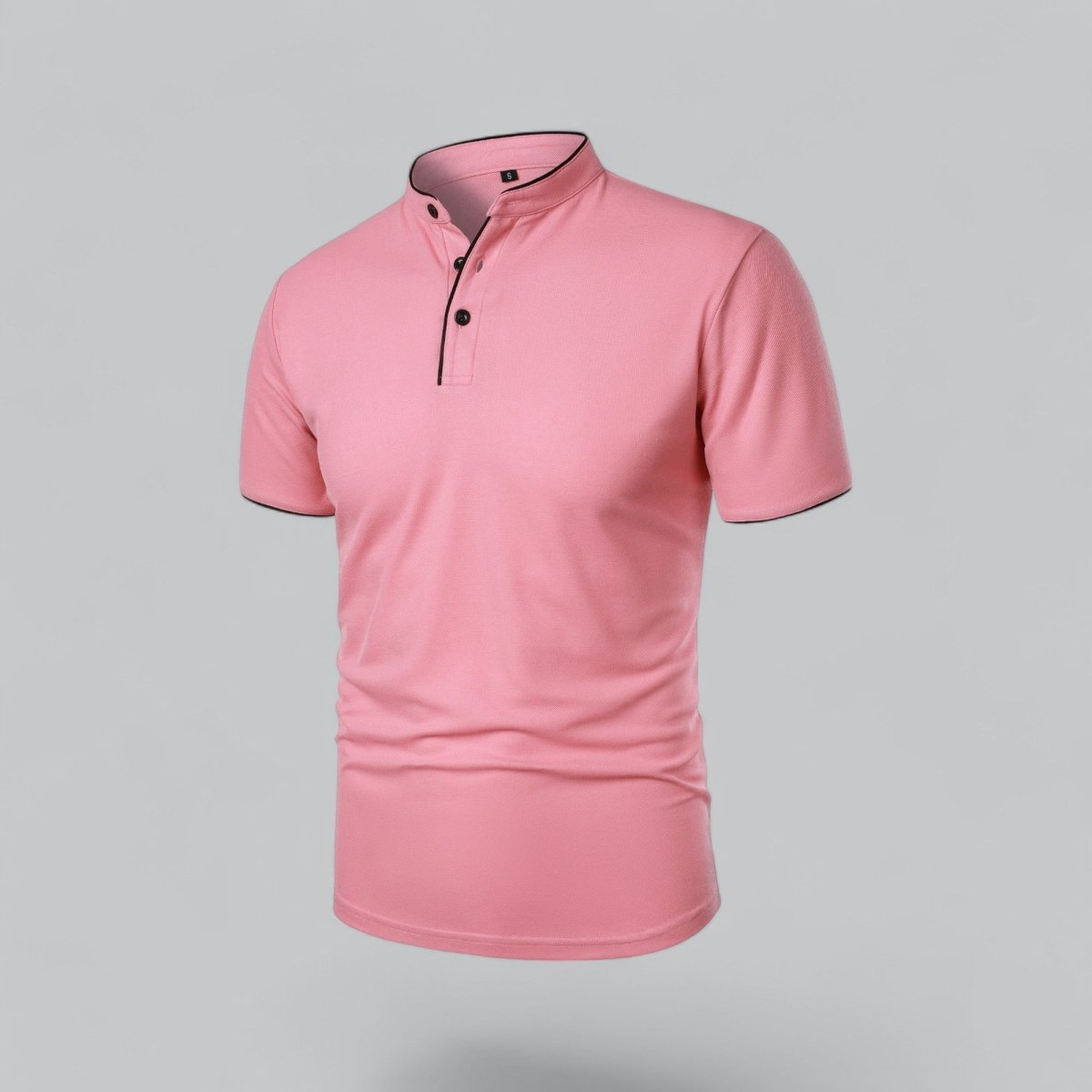 Collarless Polo Shirt Mens Timeless Old Money Style - Nalani - UK Fashion Clothing and Decor