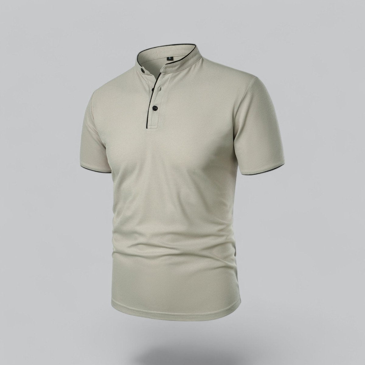 Collarless Polo Shirt Mens Timeless Old Money Style - Nalani - UK Fashion Clothing and Decor