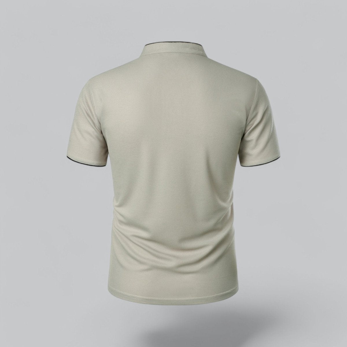 Collarless Polo Shirt Mens Timeless Old Money Style - Nalani - UK Fashion Clothing and Decor