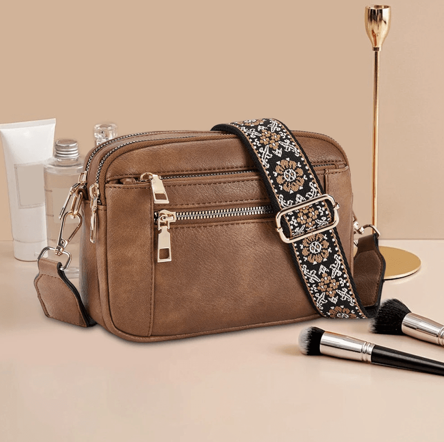 Colorful Straps Crossbody Vegan Leather Bags - Nalani - UK Fashion Clothing and Decor