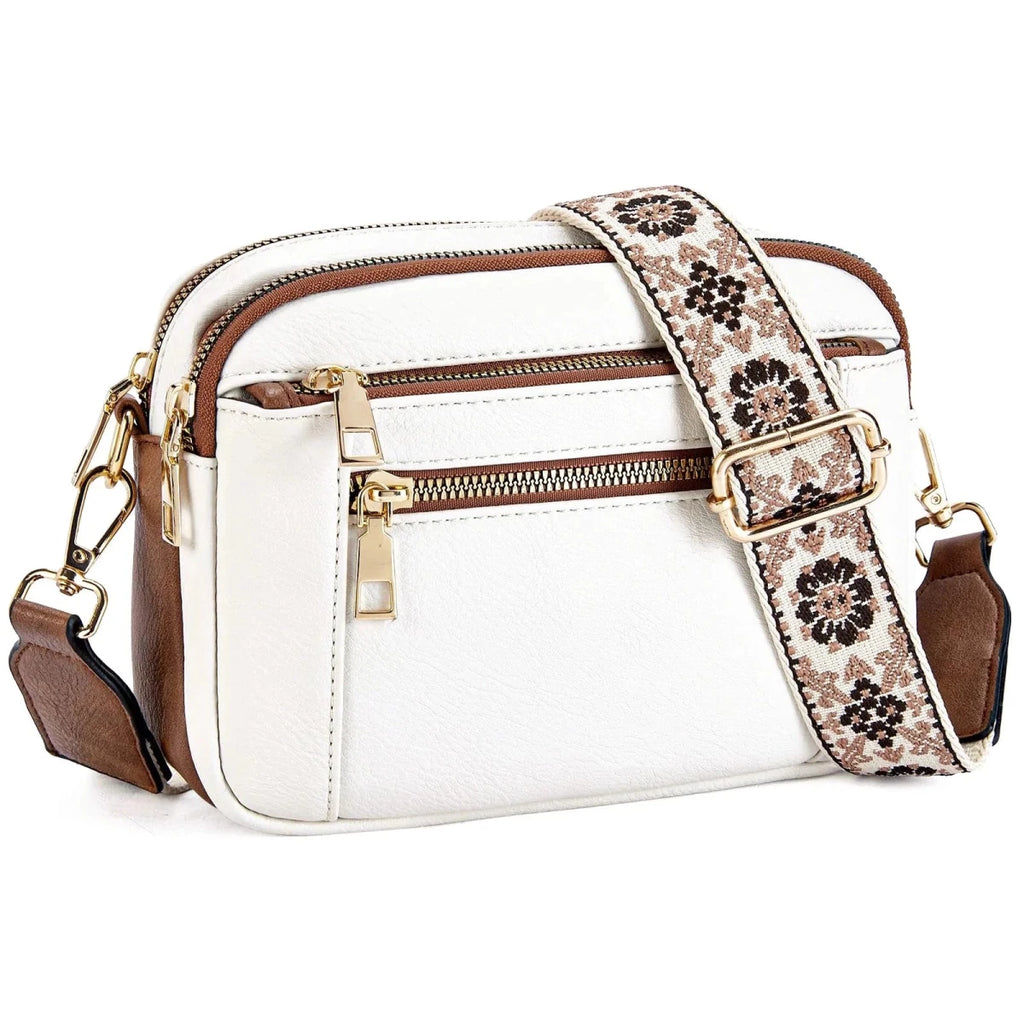 Colorful Straps Crossbody Vegan Leather Bags - Nalani - UK Fashion Clothing and Decor