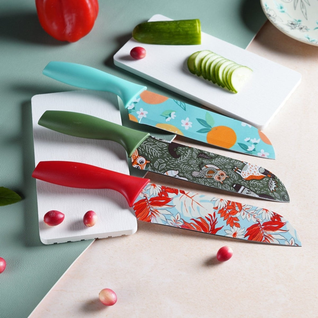 Coloured Kitchen Knife Set 7 Inch Vibrant Precision Culinary - Nalani - UK and AUS Fashion Clothing and Decor