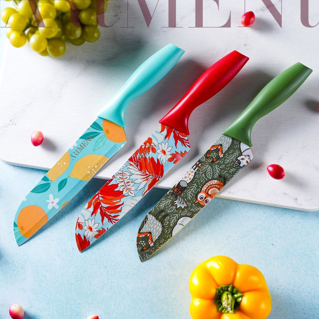 Coloured Kitchen Knife Set 7 Inch Vibrant Precision Culinary - Nalani - UK and AUS Fashion Clothing and Decor