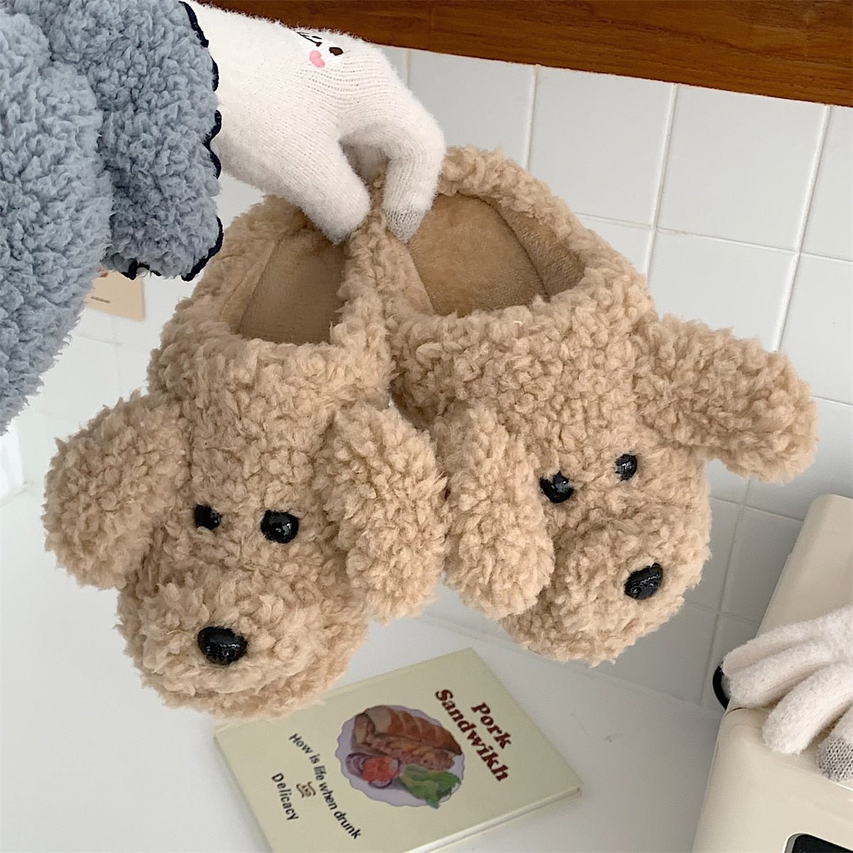 ComFluffs | Fluffy Animal Slippers For Kids And Adults With Anti Slip - Nalani - UK Fashion Clothing and Decor