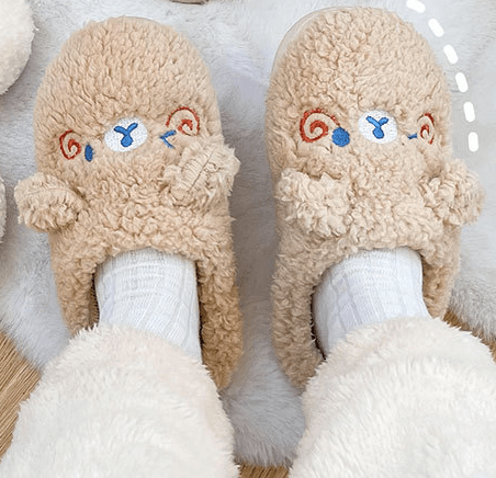 ComFluffs | Fluffy Animal Slippers For Kids And Adults With Anti Slip - Nalani - UK Fashion Clothing and Decor