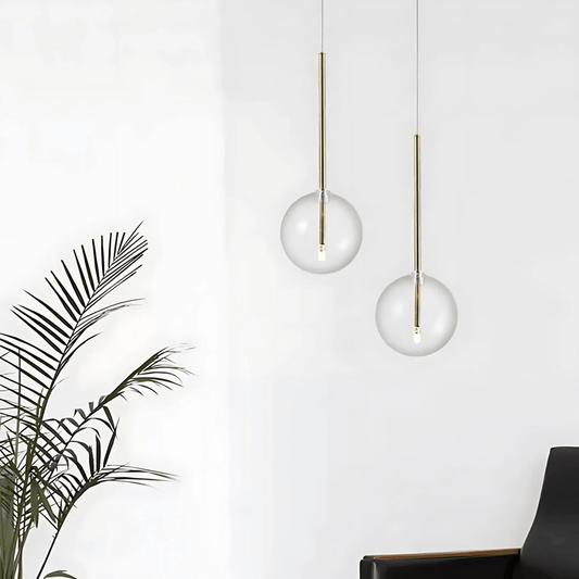 Contemporary Glass Globe Pendant Light In Three Sizes - Nalani - UK Fashion Clothing and Decor
